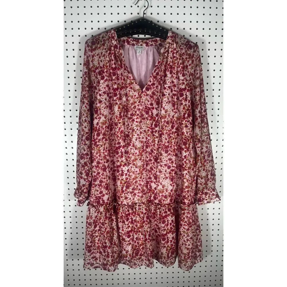 J.Crew tiered long sleeve floral dress
